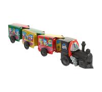 Hemobllo Train à Remontoir Miniature Train Rétro avec Trois Wagons Cadeau et Décoratif pour Garçons et Filles