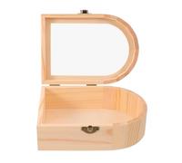 Hemobllo Transparent Doll Display Box Rustic Wood Frame with Acrylic Window Dustproof Action Figure Storage Case for Collectibles