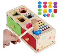 Hemobllo Trieur De Formes Montessori Puzzle De des Couleurs Jouet Éveil pour Bébés Boîte De pour Apprentissage Précoce Formes Et Couleurs pour Tout-Petits