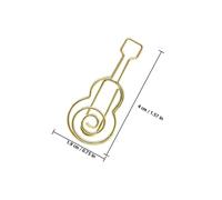 Hemobllo Trombones Métalliques de Guitare 40 Pcs Mini Trombones à Thème Musical Doré et Rose Gold Accessoires de Bureau et Marque-Pages pour Étudiants Organisation Documents et