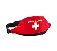 Hemobllo Trousse de Premiers Secours en Nylon Imperméable Portable Rouge Plusieurs Poches, pour Activités de Plein Air Canoë Navigation