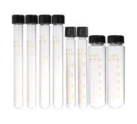 Hemobllo Tubes À Essai Gradués En Verre Avec Bouchons À Vis - Lot De 8 Tubes De Laboratoire Résistants Aux Hautes Températures 10Ml 15Ml 20Ml 30Ml Pour Stockage D'Échantillons Et Liquides