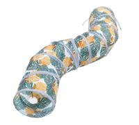 Hemobllo Tunnel Pliable pour Chatons en Polyester Imprimé avec Balle de Jeu Interactive, Tunnel Décoratif Léger et Compact pour Jeux D'intérieur, Accessoire pour Chats Curieux et Actifs