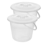 Hemobllo Urinoir Portable en Plastique 2pcs avec Grosse Capacité, Poignée et Couvercle, Récipient Gradué Stable et Facile à Nettoyer pour Patients Alités à Domicile Hôpital