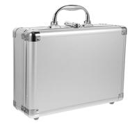 Hemobllo Valise en Alliage D'aluminium Cas De Vol à Main Électronique Instrument Appareil Inserts en Mousse pour Étuis Mallette Rigide De Matériel De Batterie Drone Silver Coton