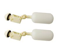 Hemobllo Valve à Flotteur pour Abreuvoir Mouton et Porc, Lot de 2 Pièces, Plastique Beige Robuste, Contrôle Automatique du Niveau d'eau, Accessoires pour Élevage en Plein Air