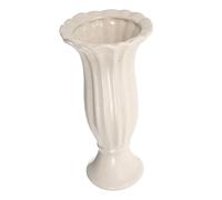 Hemobllo Vase Céramique Décoratif pour Fleurs de Tombeau Pot de Cimetière Stable et Élégant Urne Commémorative avec Design de Colonne Romaine pour Décoration Funéraire