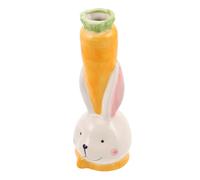 Hemobllo Vase Lapin Figurines en Porcelaine Vase à Fleurs de Dessin animé Statue de Lapin décorative Vase à Fleurs Joli Pot de Fleurs céramique Yellow