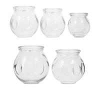 Hemobllo Ventouses en Verre pour Massage par Aspiration, Lot de 5 Pièces Épaisses, Utilisation Familiale et Hospitalière, Thérapie par Ventouses Chinoises