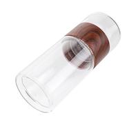 Hemobllo Verre à Double Paroi 300 Ml Résistant la Chaleur, Tasse à Thé en Verre Infuseur Intégré, Portable pour Bureau et Voyage, Design Bois Naturel, Mug Infuseur Couleur Aléatoire