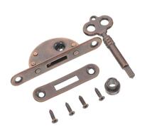 Hemobllo Verrou Semi-circulaire Antique En Fer Pour Meubles Vintage Clé - Serrure De Tiroir De Bureau Et Placard Sécurisée - Verrous D’armoire Décoratifs Adaptés Aux Meubles Anciens -