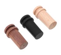 Hemobllo Verrous de Sécurité pour Sangle de Guitare Électrique et Basse en Bois Massif 3pcs, Chevilles de Sangle 12mm en Bois de Palissandre, Érable et Ébène, Réduisent la Fatigue