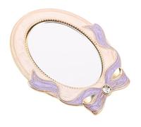 Hemobllo Vintage Pocket Makeup Mirror with Bowknot Compact Retro Mini Vanity Mirror for Purse Lightweight and Portable for Teen Go Touch-ups