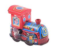 Hemobllo Vintage Tin Clockwork Train Toy Wind-up Timeless Locomotive for Retro Decorative Collectible and