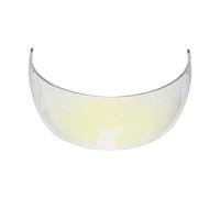 Hemobllo Visière de Casque de Hockey sur Glace Incurvée en Polycarbonate Bleu Antibuée et Anti-Rayures, Écran Demi-Visage pour Adultes et Jeunes, Protection Solide et Remplacement Facile