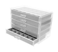 Hemobllo Vitrine à Roches Transparente 90 Compartiments 5 Couches Acrylique Pour Collectionneurs Affichage Soigné Bijoutiers Coquillages Organisateur Polyvalent