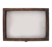 Hemobllo Vitrine en Bois de Pin 31X22X4 CM pour Spécimens d'Insectes et Lépidoptères Boîte à Spécimens avec Tapis Blanc et Couvercle Transparent Anti-Poussière pour Collection et