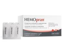 HEMOPRAN Suppositoires Traitement et Prévention Symptômes Hémorroïdaires. Acide Hyaluronique et Aloe Vera pour Soulager Douleur et Démangeaisons. Convient Pendant Grossesse et Allaitement. 7 pièces