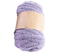 Hemore Fil de Crochet Gros, 1 Pack 250g 2 cm Chunky Chenille Yarn, épais Doux Fil talit et Tricot pour couvertures Tapis Pulls Foulards (Violet)