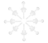 HEMOTON 1 boîte Set de Boucles Oreilles Invisibles Silicone Transparent avec Bouchons Tête Champignon Piercing Oreille Résine Discret pour Homme et Femme Kit Soins et Retenue des Oreille