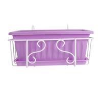 HEMOTON 1 Ensemble Cache-Pot Suspendu de Plein air Usine Jardinage Moderne Plantes Plante Exterieur Fourniture de Jardin jardinière de Balcon Support de jardinière Le Fer Violet,Mauve
