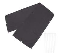 HEMOTON 1 Ensemble Écran de Confidentialité pour Balcon Respirant Protection Solaire et Intimité pour Terrasse avec Œillets pour Installation Facile Couleur Gris Foncé