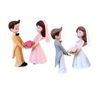 HEMOTON 1 Figurines De Mariés Décorations De Gâteau Pour Mariage Anniversaire Et Saint Valentin Décor De Table 2 Paires