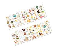 HEMOTON 1 Jeu Autocollants De Tatouage De Pâques Gommettes Bras Stickers Enfants stickers Autocollants Décoratifs de Pâques Autocollants De Transfert 10 Feuilles