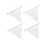 HEMOTON 1 Jeu Drapeaux Vides Personnalisables Bannières Décoratives Blanches À Drapeaux Suspendus Pour Activités Événements 4 Pièces