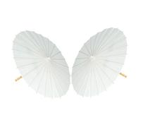HEMOTON 1 Jeu Parapluie Fait Main pour Enfants Parapluie UV Parapluie Dessin Bricolage Mini Parapluies Cocktails Parasol UV Parapluie De Voyage Parapluie Décoratif Papier Blanche 2 Pièces