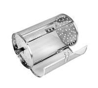 HEMOTON 1 Pièce Cage à Rôtir Résistante pour Barbecue Extérieur Ustensile de Cuisson Rotatif pour Noix Châtaignes Patates Cuisson Uniforme