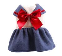 HEMOTON 1 Pièce vêtements pour Animaux de Compagnie Robe de Chien Manteaux de Chien Chiens Cute Mignonette Calin Robe d'hiver pour Animaux de Compagnie Tissu de Festival de Chien Polyester