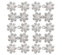 HEMOTON 10 Paires Serrage-taille à Fleurs pour Pantalon en Alliage Argenté, Ajusteur de Taille sans Couture, Bouton Stable et Élégant pour Jeans, Jupes et Chemises