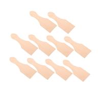 HEMOTON 10 Pièces Mini Wooden Spatulas Set for Natural Wood Kitchen Tools for Pretend Play Rice Cake Turner and Cooking Utensils Skill Development