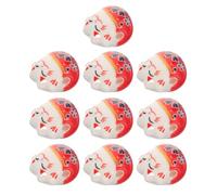 HEMOTON 10 Pièces Perles Céramiques Décoratives Chat Amulette | Surface Lisse sans Bavure, Trou Prépercé, pour Créations Céramiques et Décoration de Coque Téléphone