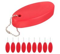 HEMOTON 10 Pièces Porte-clés Flottant Eva Rouge, Flotteur Ovale Léger pour Clés