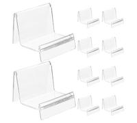 HEMOTON 10 Pièces Présentoir Transparent Boîte De Rangement Plastique Présentoir à Bijoux en Acrylique Vide Pomme De Terre Supports Présentoirs De Cartes Bureau Épaissir Étagère