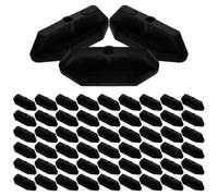 HEMOTON 100 Clips de Fixation Universels en Abs pour Terrasse Composite, Système de Fixation Invisible Robuste et Fiable, Pack de 100 Pièces pour Planches à Espace Étroit