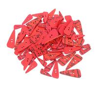 HEMOTON 100 Pièces Boutons de Carotte en Bois Rouge à 2 Trous pour | Décor Peint Lisse, Style Rustique et Cosy, Usage Scrapbooking, Couture et Déco de Noël