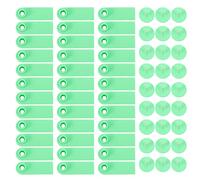 HEMOTON 100 Pièces Étiquettes d'Oreille en Plastique Vertes pour Chèvres et Moutons, Couleur Claire et Solide, Incision Précise, pour Bétail Domestique