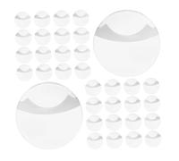 HEMOTON 100 Pièces Protections Badge Transparent Coques Anti-rayures Ronde pour Protège-badges pour Affichage et Stockage