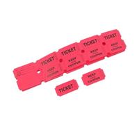 HEMOTON 100 pièces Tickets de Universels Rouges pour Événements Loterie et Carnets pour Tirages Au Sort et Activités