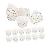 HEMOTON 100pièces Coupes Dessert Jetables Papier Étoiles Colorées Gobelets Pique- Écologiques Pour Glaces Et Repas Chauds Fournitures Extérieures Pour Fêtes Et Camping