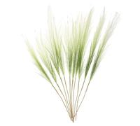 HEMOTON 10pièces Fausses Pampas Herbe Décorative Nordique Jaune-Vert Bouquet de Roseaux Artificiels pour Mariage Centre de Table et Décoration Maison
