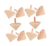 HEMOTON 10pièces Lot de Toupies Bois à Peindre Jouets Gyroscopiques Bricolage pour Garçon Fille Toupies Bois Naturel Faites Main