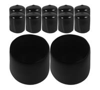 HEMOTON 12 Pièces Capuchons Protecteurs de Filetage en Pvc Noir, Installation Facile et Design Compact, Bouchons pour Extrémités de Vis Adaptés la Protection Industrielle