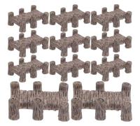 HEMOTON 12 Pièces Décoration Pont Miniature en Résine Marron | Ne Ternit Pas, Toucher Confortable, Finition Soignée, Ne Se Déforme Pas, pour Bricolage Balcon et Scènes Miniatures
