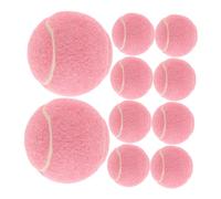 HEMOTON 12 pièces Lot Balles de Tennis Durables pour Entraînement Garçon Fille Balle Haute Élasticité Résistante à Usure Pratique Tennis Débutants Fitness et Massage Couleur Rose