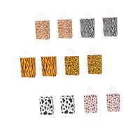HEMOTON 12 pièces Pochettes Cadeaux Papier Kraft à Motifs Animaux avec Poignées Pochette Bonbons pour Fêtes Anniversaire Noël 12pcs 2 de chaque modèle