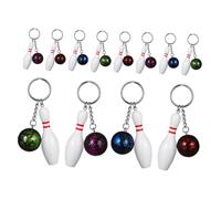 HEMOTON 12 Pièces Porte Clés de Bowling Charm de Boule de Bowling Miniature pour Souvenirs de Match de Accessoire Adorable pour et à